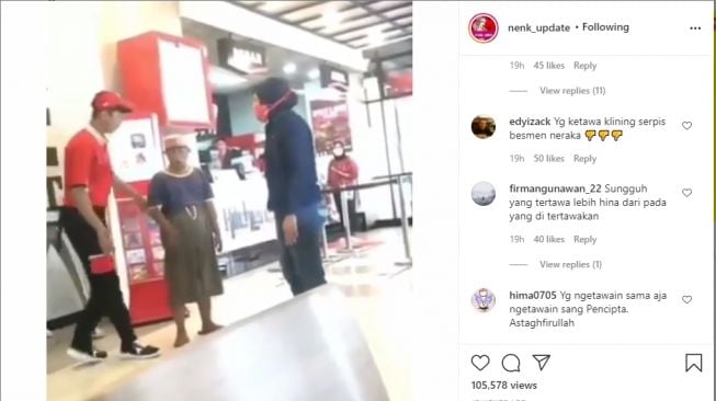 Seorang anak pendertia down syndrome berada di restoran cepat saji. - (Instagram/@nenk_update)