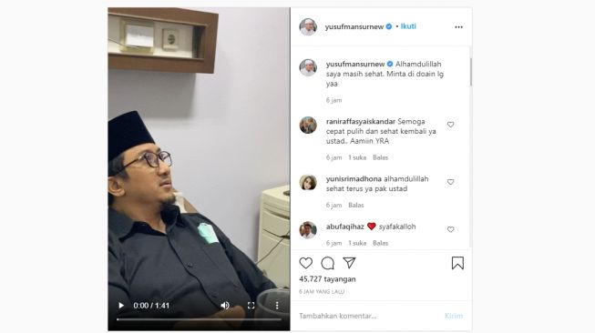 Dikabarkan Wafat, Ini Kata Ustaz Yusuf Mansur