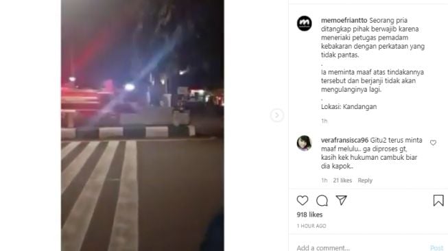 Viral Pemuda Teriaki Petugas Damkar dengan Hinaan, Publik: Semprot Aja Pak!