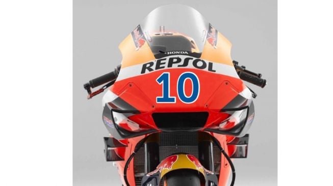 Livery baru motor Honda bernomor 10 yang sering dipakai Lionel Messi (Twitter)