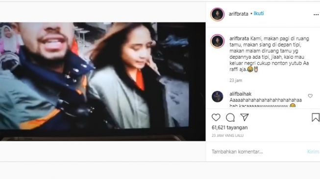 Viral Video Sarkas Sindir Raffi Ahmad - Nagita Sehari Makan di 3 Negara (Instagram)