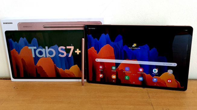 Samsung Galaxy Tab S7 dan Tab S7+ diperkenalkan di Jakarta, Rabu (26/8/2020). [Suara.com/Tivan Rahmat]