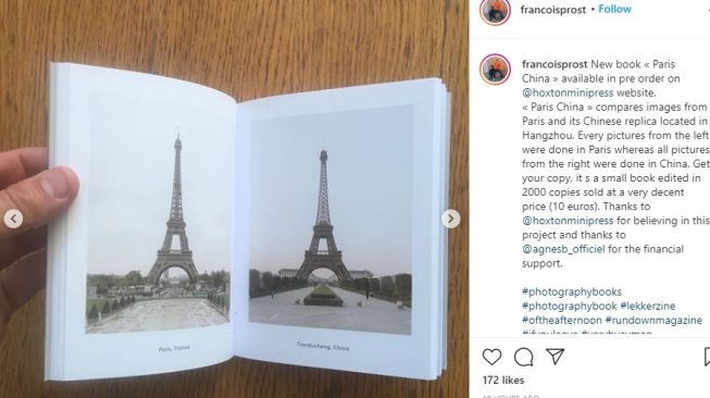 'Pocket Photography: Paris, China' yang diunggap potogragfer Francois Prost di akun instagramnya (Instagram@francoisprost)