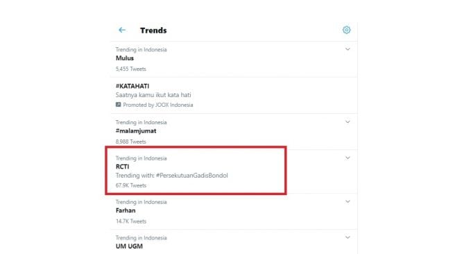 Gugatan RCTI Jadi Trending Topic, Warganet Meradang