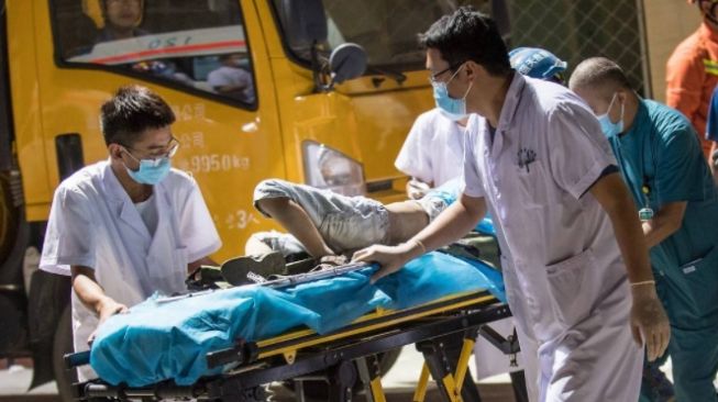 Restoran di China Runtuh saat Perayaan Pesta Ulang Tahun, 29 Orang Tewas. (AFP/STR/CNS)