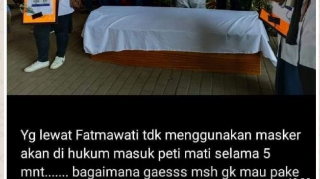 CEK FAKTA: Benarkah Orang Tak Pakai Masker Dihukum Masuk Peti Mati?