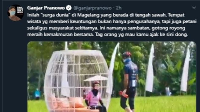 Viral Wisata di Tengah Sawah Mirip Ubud, Ternyata Ada di Magelang!