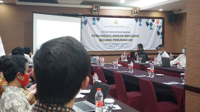 FGD Penanggulangan Bencana Bidang Perumahan di Jakarta, Senin (31/8/2020). (Dok : PUPR)