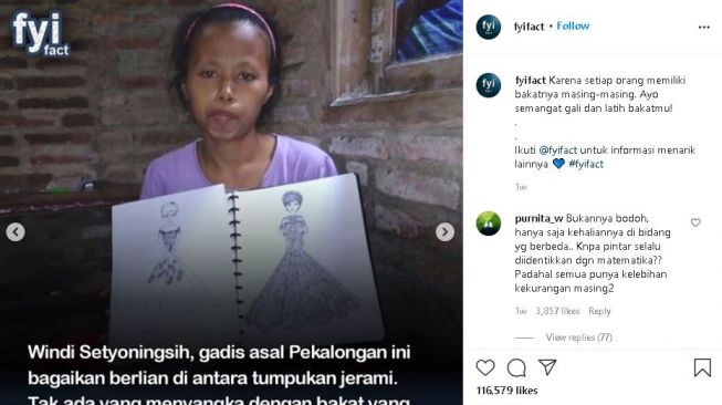 Inspiratif! Gadis Tunagrahita Mampu Buat Sketsa Busana Kelas Dunia