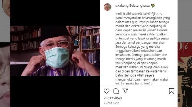 Gus Mus Peringatkan Pejabat yang Bilang Nakes Meninggal karena Tak Disiplin