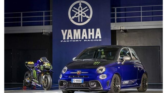 Fiat Abarth 595 livery Yamaha Factory Racing (Visordown)