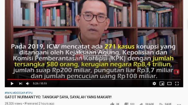 Refly Harun mengkritik soal isu radikalisme yang membuang-buang waktu. (YouTube/Refly Harun)