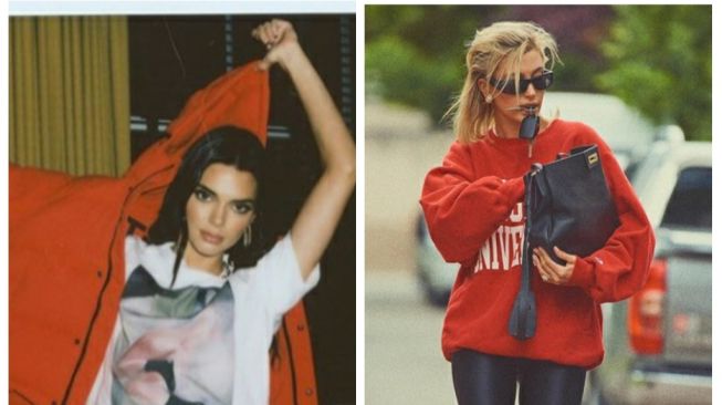 Pakai Sport Bra ke Supermarket, Gaya Kendall Jenner & Hailey Bieber Disorot