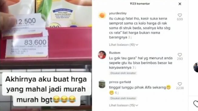 Acak-acak Harga Barang di Minimarket Demi Konten, Pria Ini Panen Hujatan