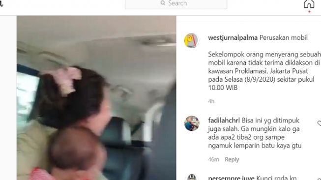 Teriak Histeris Viral Ibu Dan Balita Dalam Mobil Diserang Di Menteng