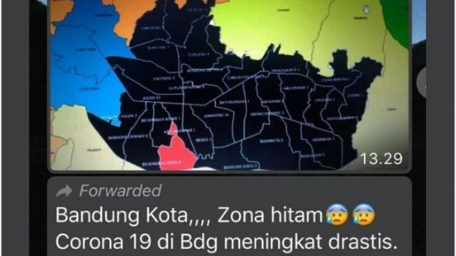 CEK FAKTA: Benarkah Kota Bandung Masuk Kategori Zona Hitam Covid-19?