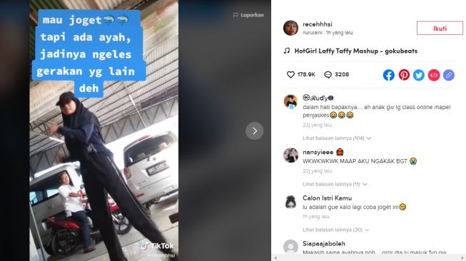 Ngakak! Malu Kepergok Ayah saat Joget, Perempuan ini Ngeles Gerakan Lainnya