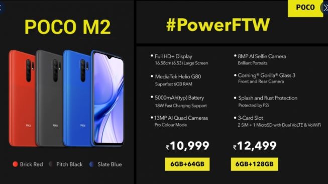 Poco M2. [Twitter/@IndiaPOCO]