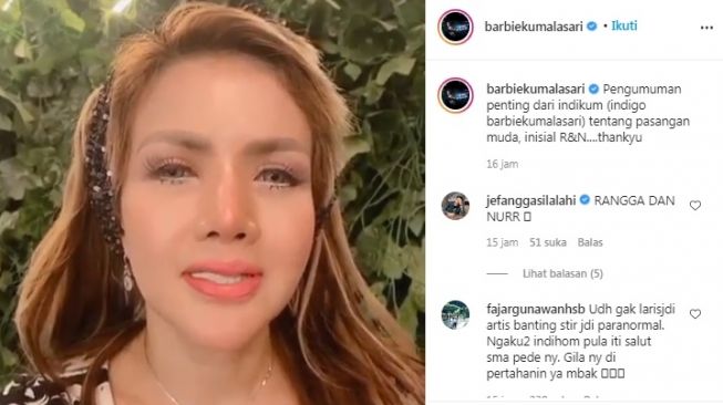 Unggahan Barbie Kumalasari [Instagram/@barbiekumalasari]