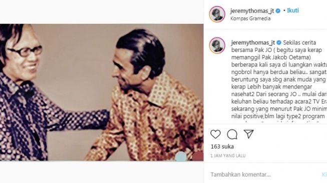 Unggahan Jeremy Thomas [Instagram/@jeremythomas_jt]