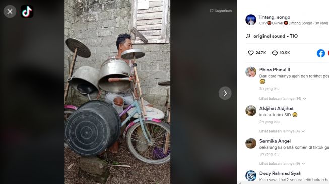Kreatif! Bapak Nge-Drum Pakai Perabot Rumah, Warganet: Awas Istri Marah