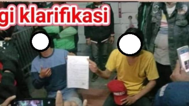 Maling motor menunjukkan surat bermaterai bahwa mereka sudah mengembalikan motor curiannya (Facebook)