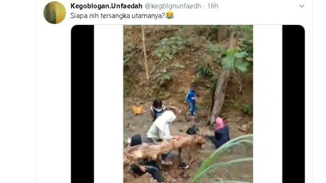 Tangkapan layar video unggahan @kegblgnunfaedh. (Twitter/@kegblgnunfaedh)