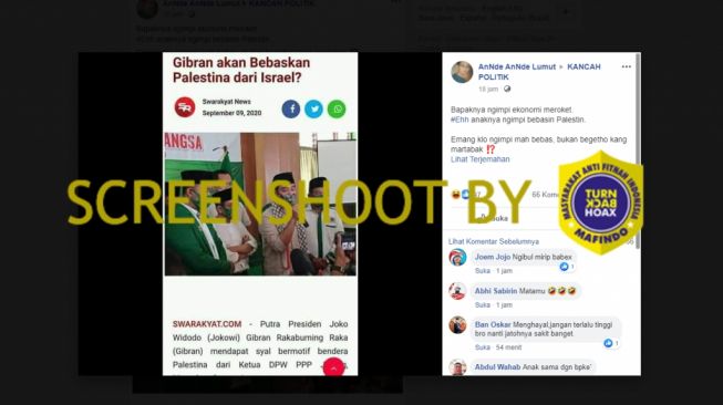 CEK FAKTA: Gibran Rakabuming Bermimpi Bebaskan Palestina dari Israel?