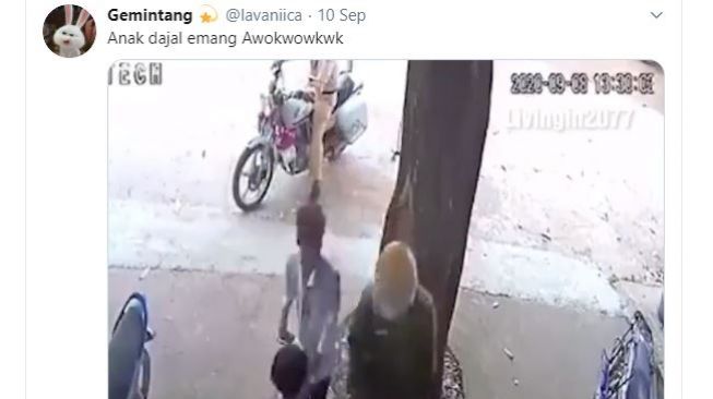 Tangkapan layar video kocak yang diunggah @lavaniica. (Twitter/@lavaniica)