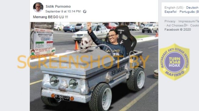 CEK FAKTA: Benarkah Anies Baswedan Konvoi Kendarai Mobil Peti Mati?