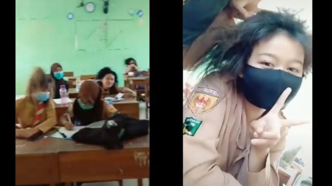 Viral Pelajaran Sasak Rambut di Kelas (twitter.com/nickoakbar)