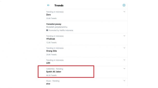 Jajaran Trending Topic Terkait Penusukan Syekh Ali Jaber Ramaikan Twitter