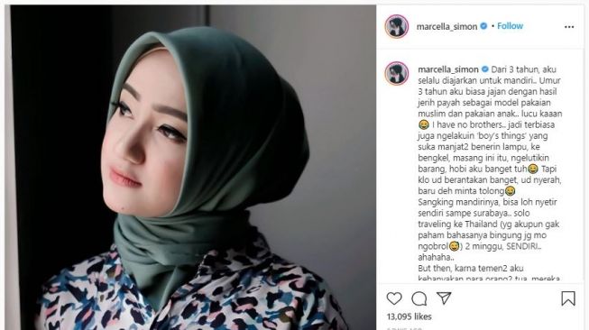 Gaya Hijab Marcella Simon (instagram.com/marcella_simon)