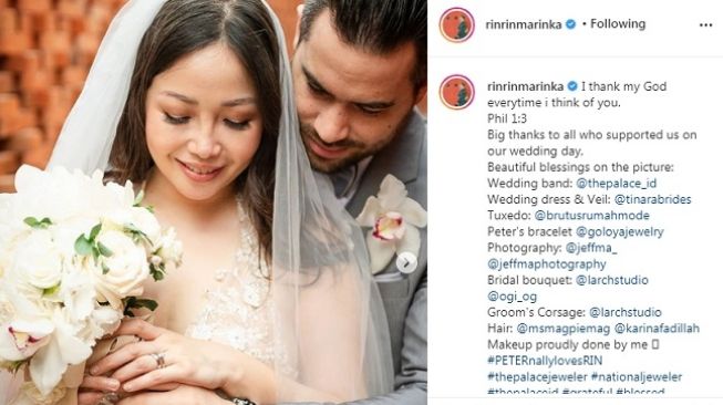 Chef Marinka menikah [Instagram]