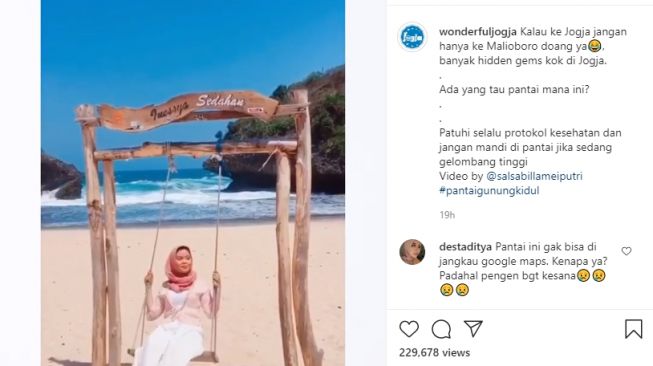 Masih Sepi dan Bersih, Viral Pantai di Gunungkidul Jadi Surga Tersembunyi