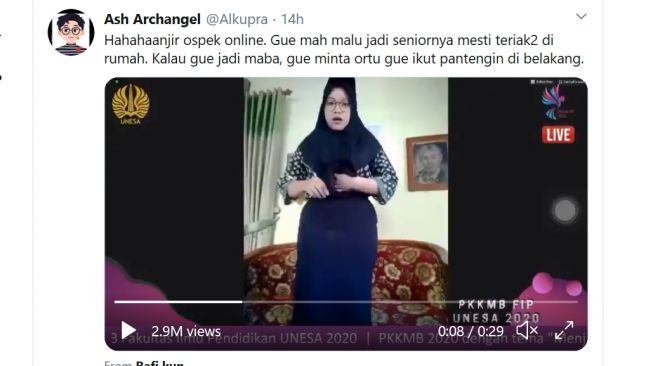 Video Ospek Unesa, Senior Bentak Mahasiswa Baru Gara-Gara Sabuk