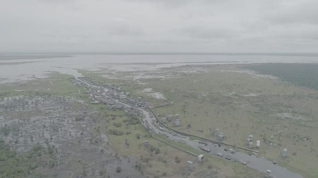 Inilah desa Muara enggelam, desa tanpa daratan