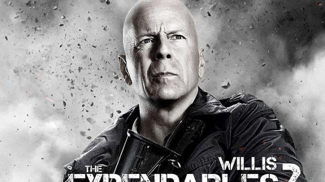 Bruce Willis di film The Expendables 2.