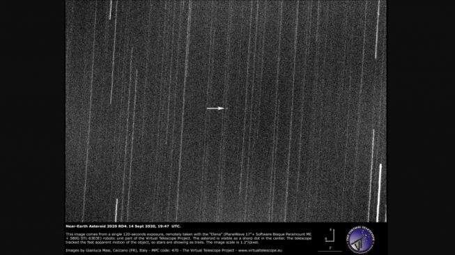 Asteroid 2020 RD4. [Virtualtelescope.eu]