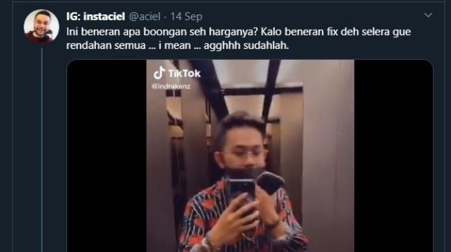 Tangkapan layar video unggahan @aciel. (Twitter/@aciel)