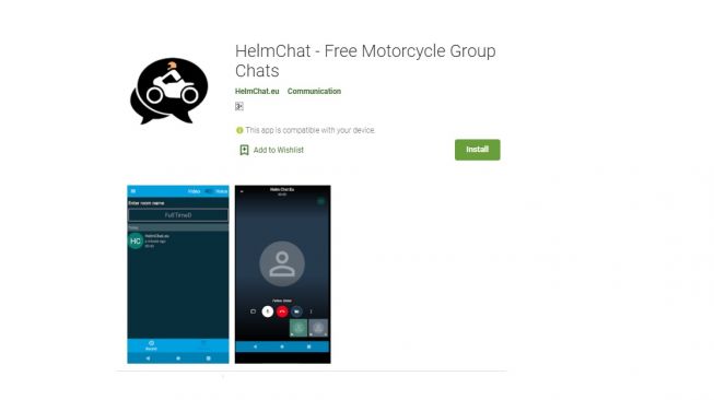 Aplikasi HelmChat. [Google Play Store]