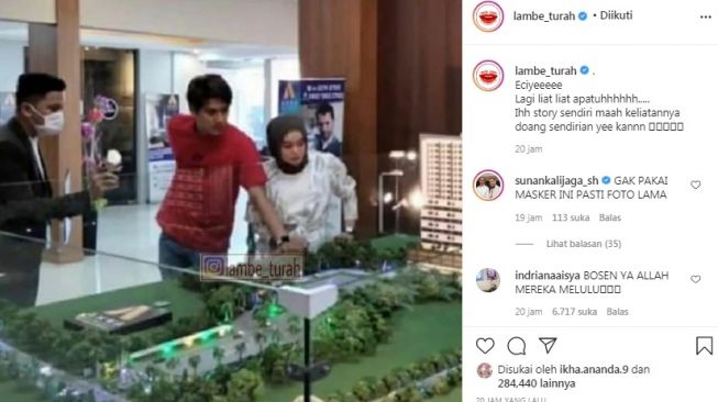 Momen kebersamaan Rizky Billar dan Lesti Kejora [Instagram/@lambe_turah]