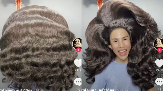 Viral Rambut Ngembang Karena Hairspray, Warganet: Cosplay Boneka Mampang