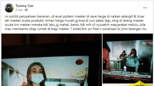 Cek Fakta: Benarkah Pelarangan Masker Scuba Bagian dari Politik Perusahaan?