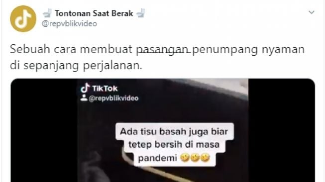 Cuitan soal ojol yang miliki fasilitas bintang lima. - (Twitter/@repvblikvideo)