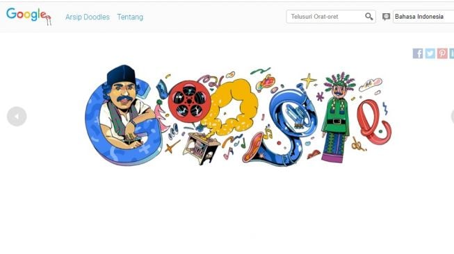 Google Doodle Benyamin Sueb. [Screenshot/Google]