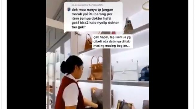 Penampakan SPG di rumah mewah dr Reza Gladys. - (Twitter/@dewahoya)