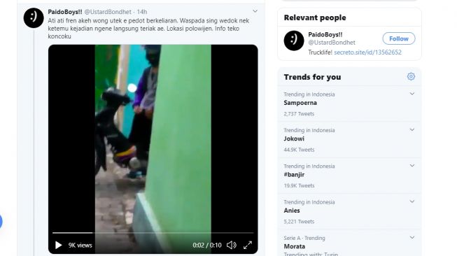 Video Viral Pria di Malang Pamer Kelamin, Perekam: Ojo Gendeng - Gendeng!