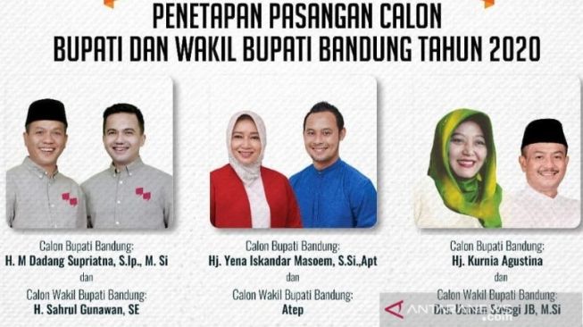 Tok! KPU Sahkan 3 Paslon Pilkada Kabupaten Bandung