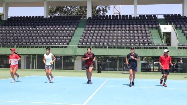 Pemusatan latihan nasional (Pelatnas) cabang olahraga tenis. [Dok. Kemenpora]